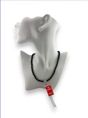 Vintage Black Pearl Choker Mallorca Pearls Made in Spain Original Tag 15"